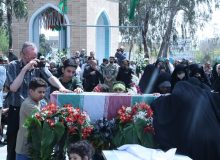 خاکسپاری پیکر یک شهید در شهرک حضرت فاطمه الزهرا(س)